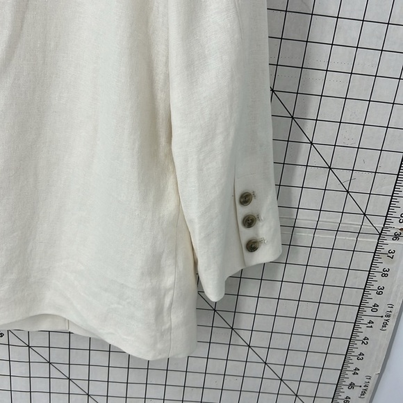 Old Navy linen blend cream lined blazer L NWT - Picture 10 of 10
